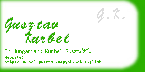 gusztav kurbel business card